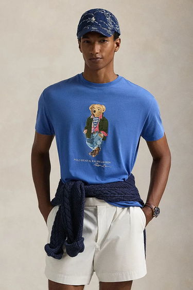Tričko Polo by Ralph Lauren Bear Logo T-Shirt Modrá | 710958193, 0