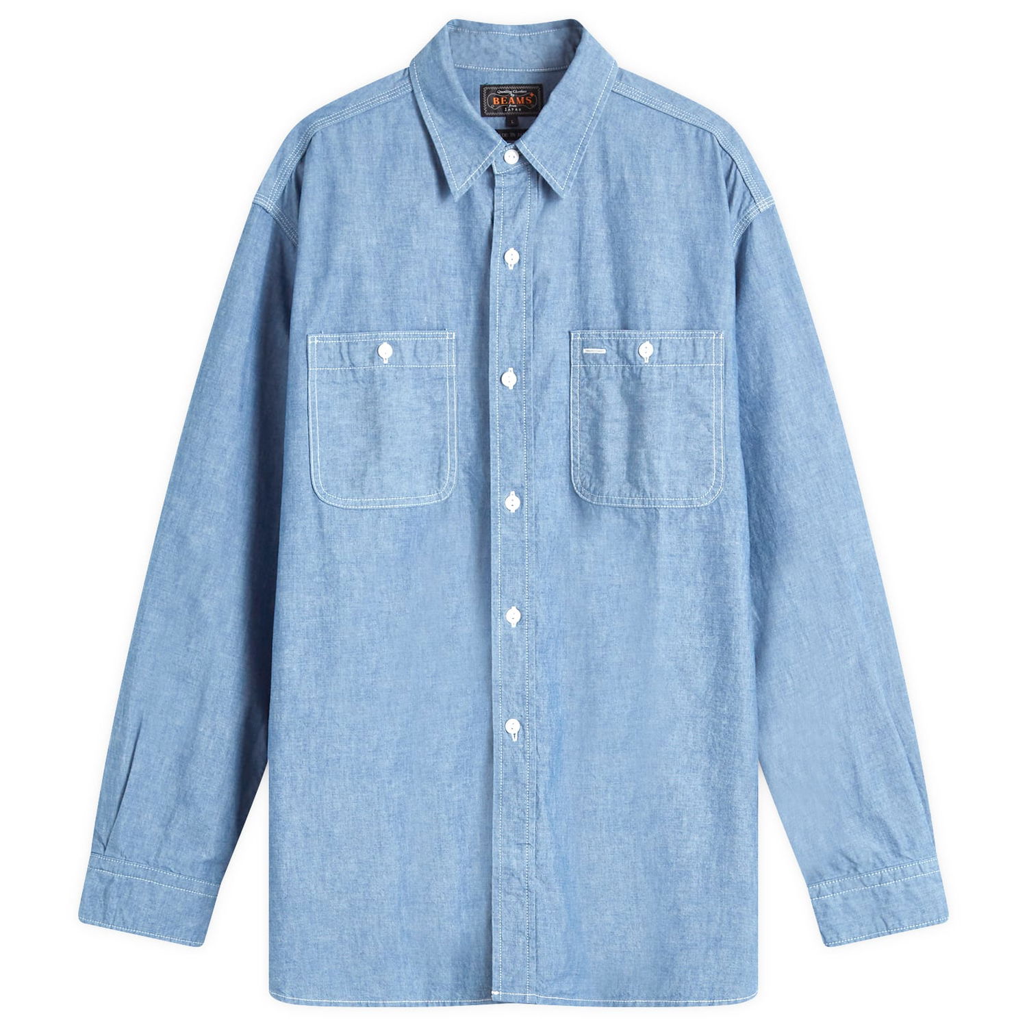 Košeľa BEAMS Beams Plus Work Shirt Modrá | 3811-0924-139-70, 1