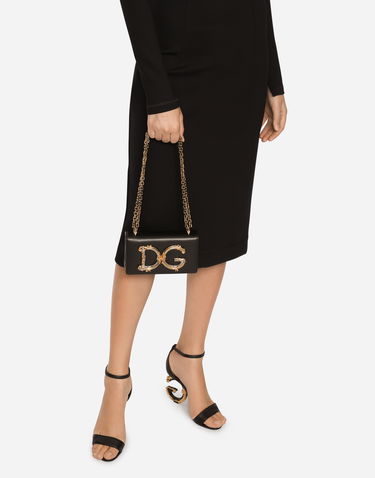 Kabelka Dolce & Gabbana Dolce & Gabbana DG Girls Calfskin Phone Bag Čierna | BI1416AW07080999, 1