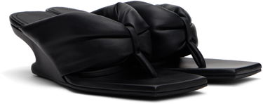 Starostlivosť o obuv Rick Owens Rick Owens Hollywood Thong Cantilever 45 Heeled Sandals Čierna | RP01E7858 LBY, 3
