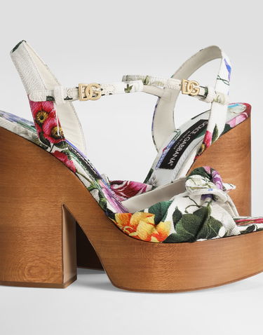Tenisky a topánky Dolce & Gabbana Jacquard Floral Platform Sandals Rôznofarebný | CZ0322A6P73HA5KT, 3
