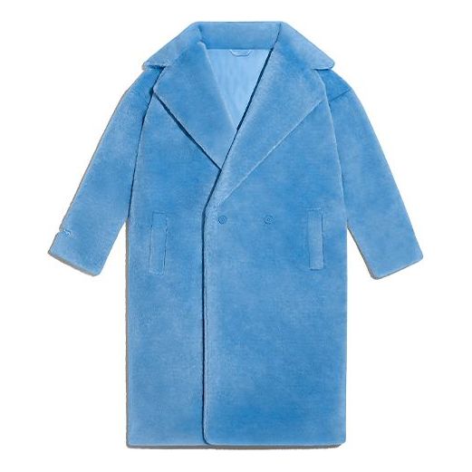 Kabáty adidas Originals adidas Originals x Ivy Park Plush Long Jacket Modrá | H18983, 0