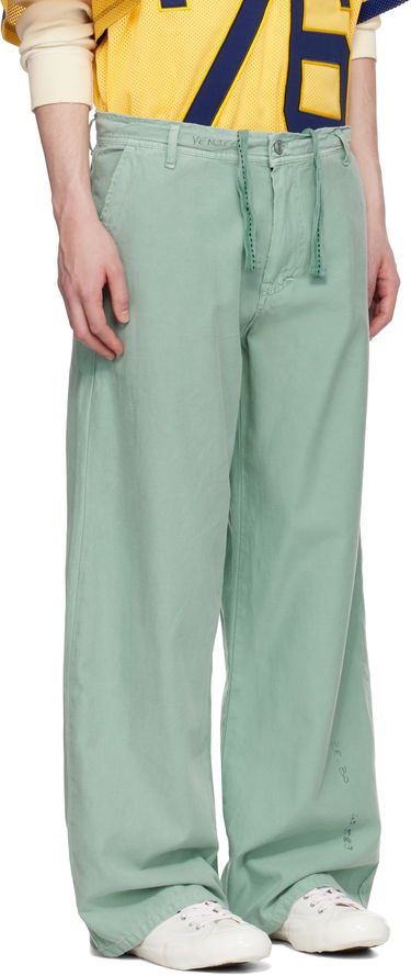 Cargo nohavice ERL ERL Distressed Chino Trousers Zelené | ERL10P005, 1