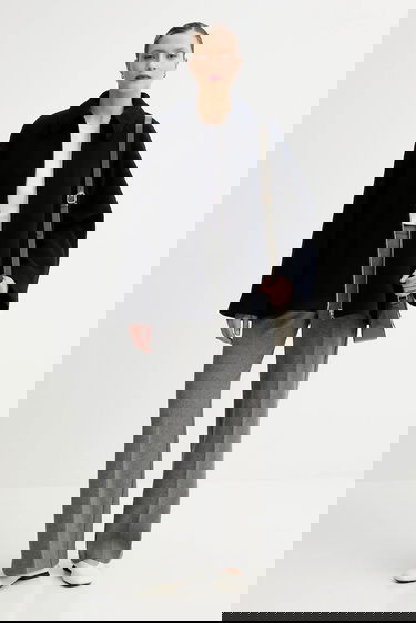 Bunda Samsoe Samsoe ALMA Wool Cape Jacket Navy | F23300184, 1