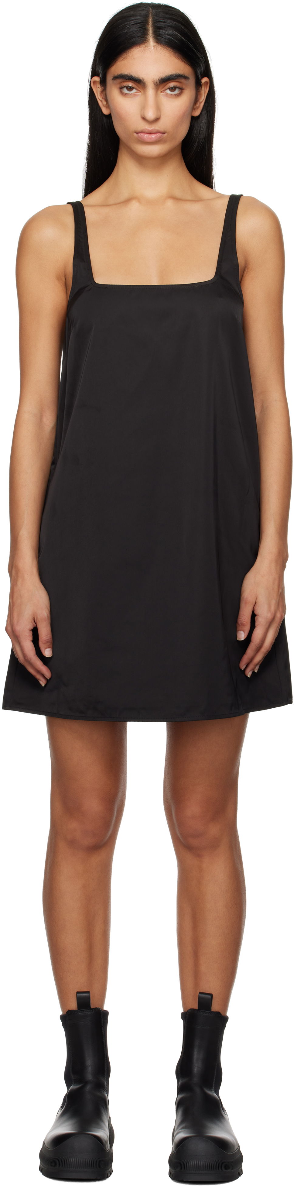 Šaty Soulland Capri Square Neck Mini Dress Čierna | 42069-1206, 0