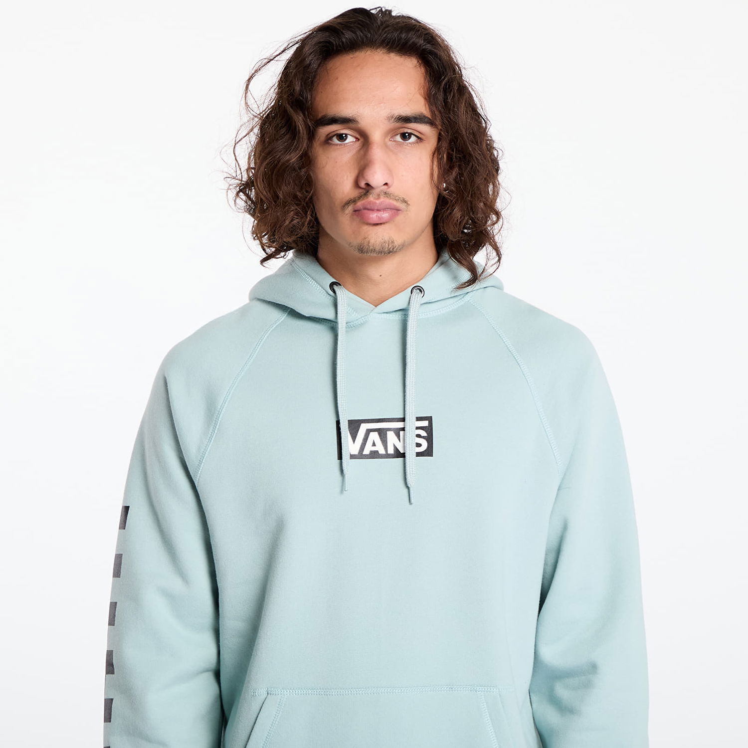 Mikina Vans Boxed Pullover Gray Mist Tyrkysová | VN000HP1M8I1, 1