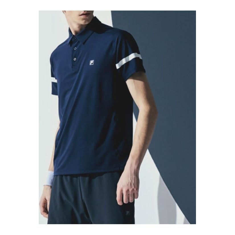 Polo tričko FILA Contrast Stitching Polo Shirt Navy | A11M021152F-NV