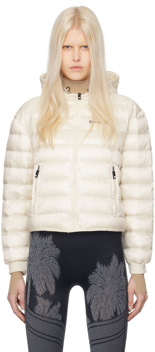Bunda Palm Angels Classic Down Jacket Biela | PWED026S24FAB0010310, 0