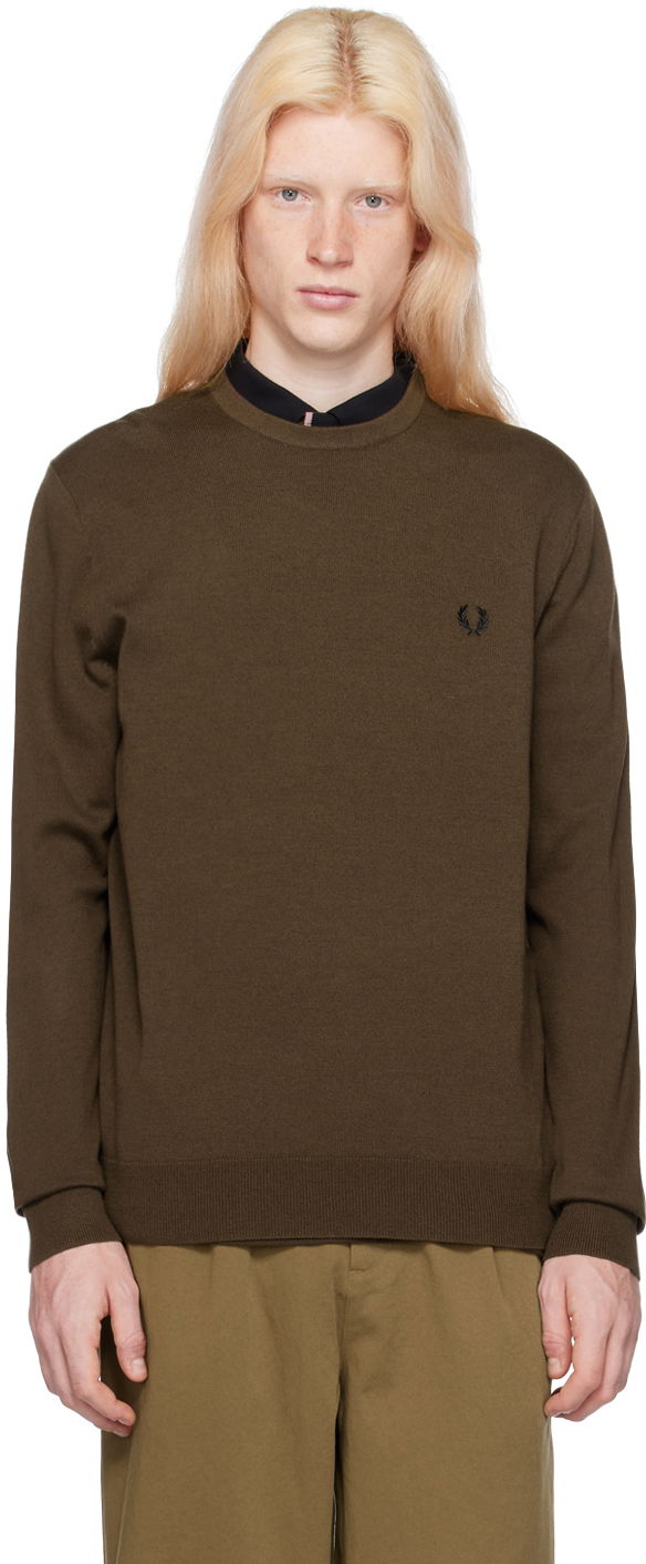 Sveter Fred Perry Classic Sweater Hnedá | K9601-Q21, 0