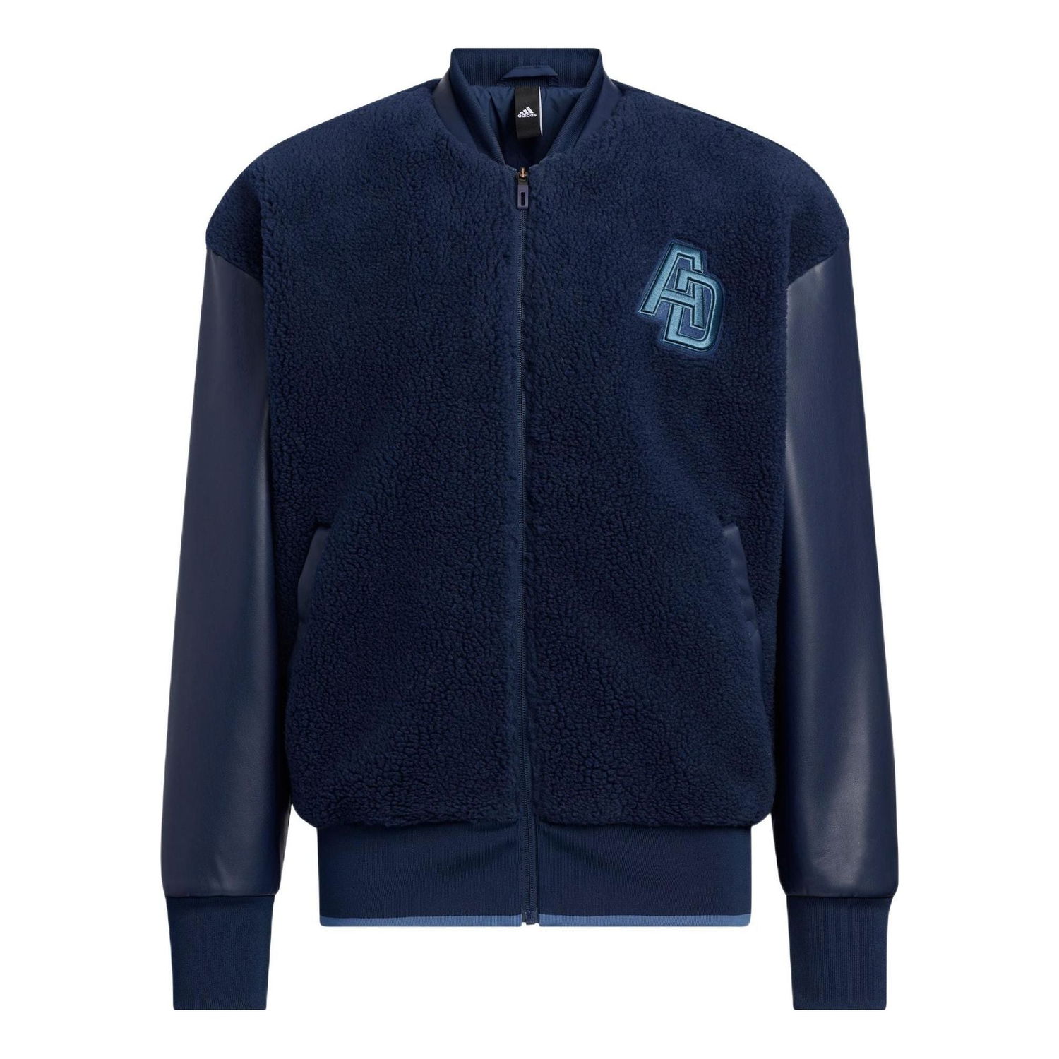 Bomber bunda adidas Originals Monogram Fleece Bomber Jacket Modrá | IB2726, 0