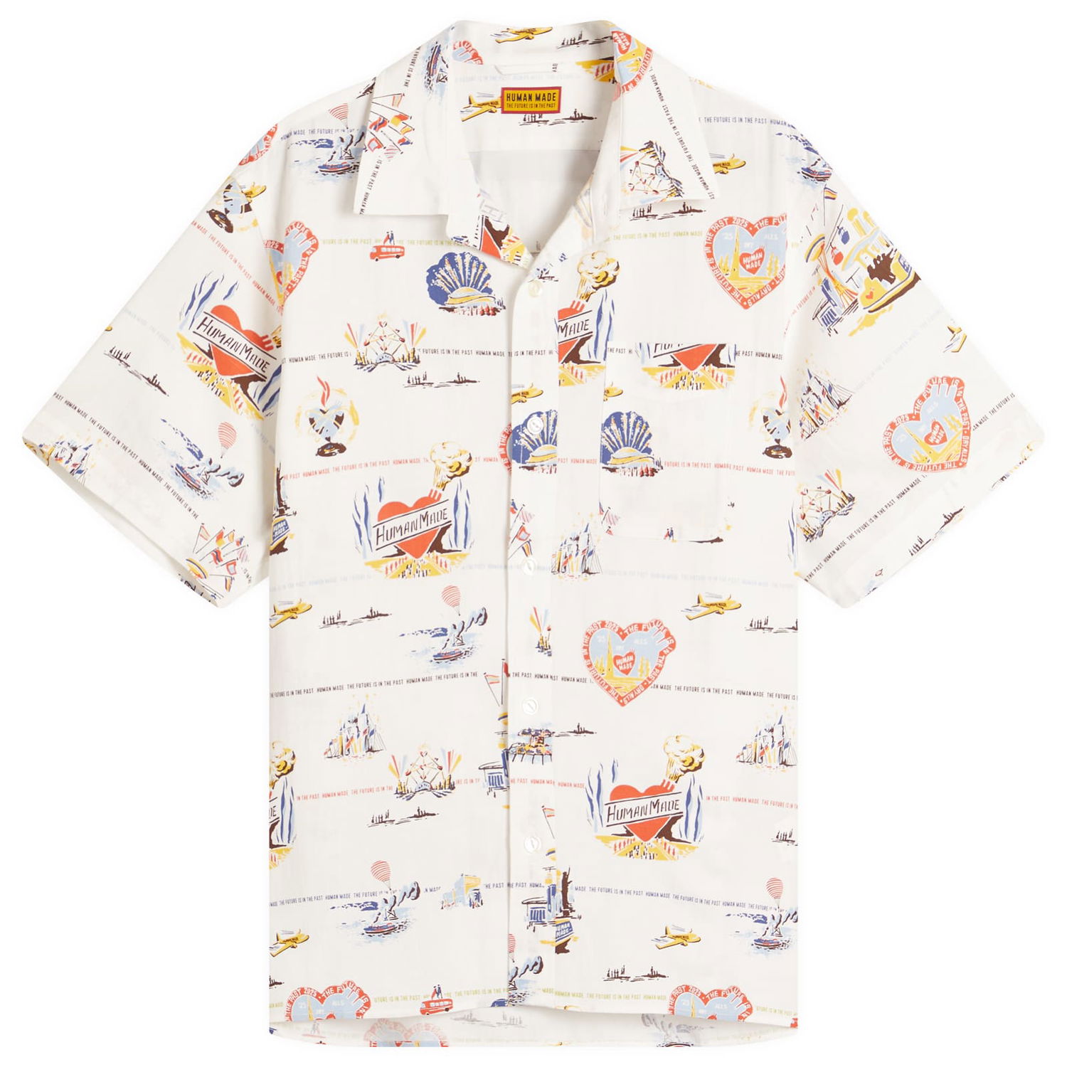 Košeľa Human Made Printed Vacation Shirt, Size Large Biela | HM29SH017-WHT, 1