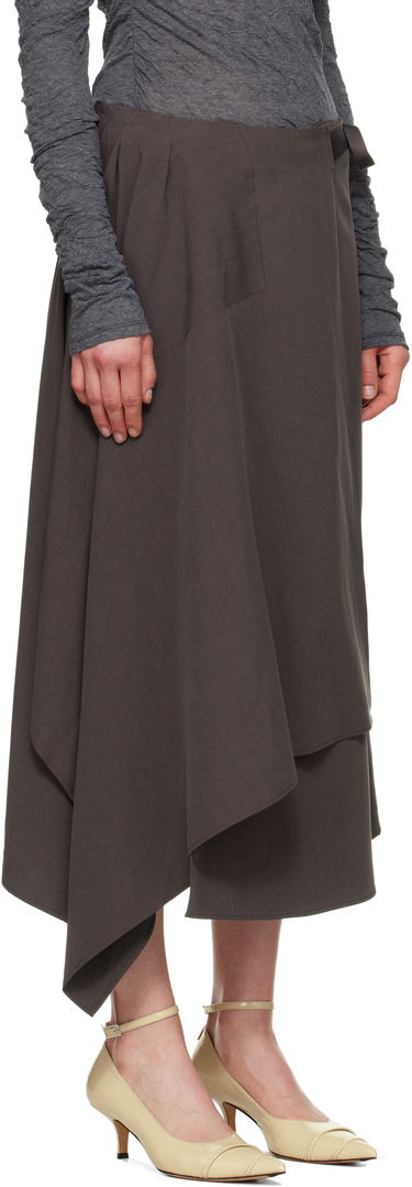 Sukňa OUR LEGACY Our Legacy Spinnaker Midi Wrap Skirt Hnedá | W2254SCP, 1