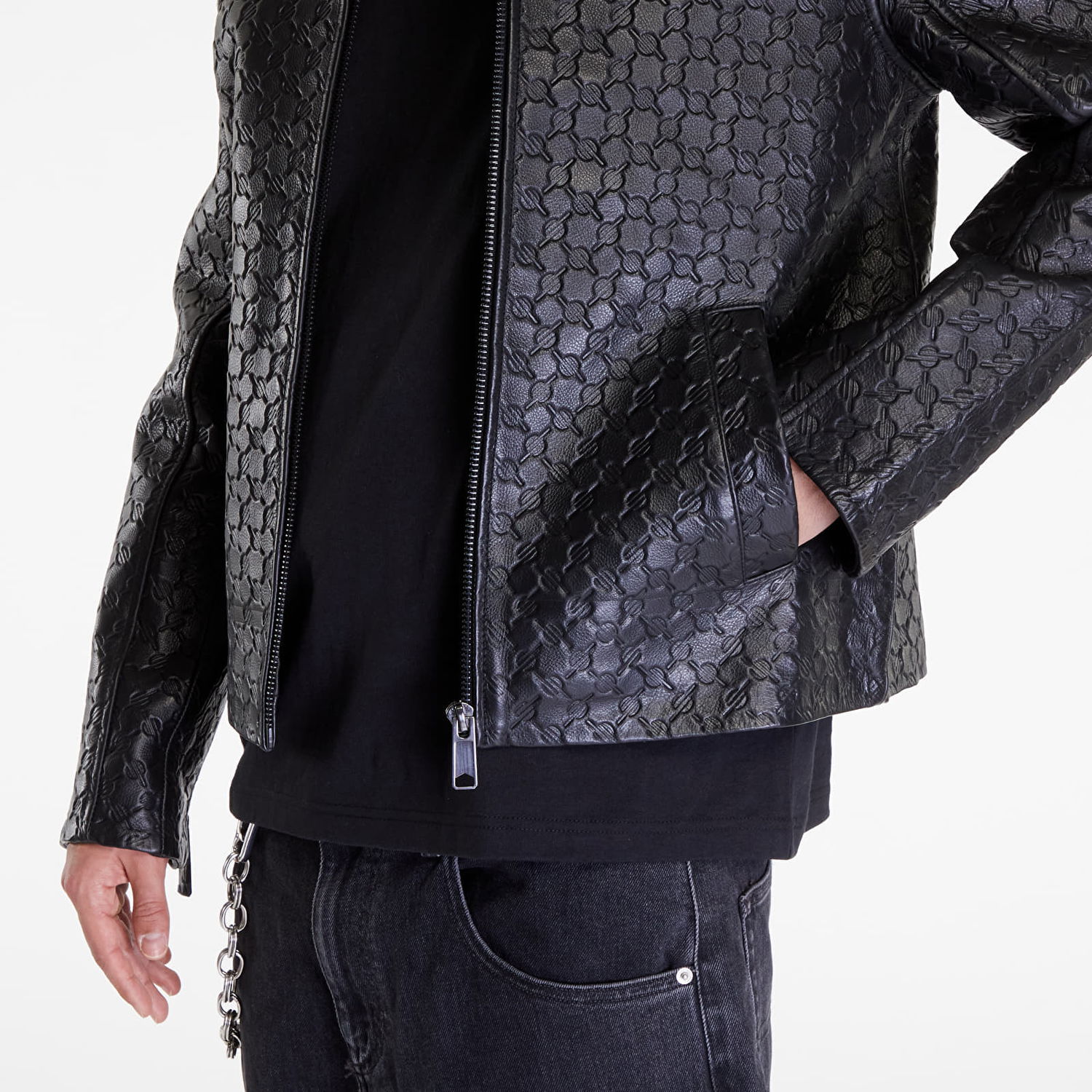 Bunda DAILY PAPER Silence Monogram Leather Jacket Čierna | 2411001, 1