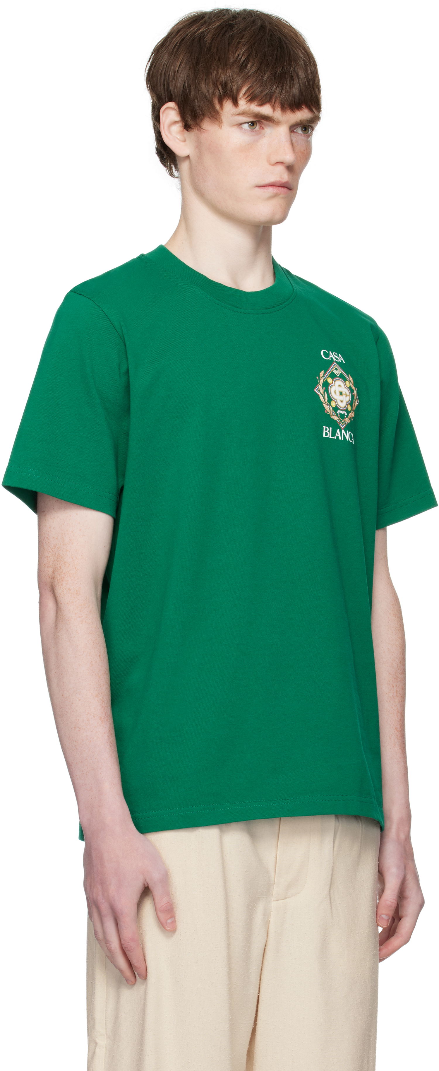 Tričko Casablanca Casablanca Championship Diamond T-Shirt Zelené | MPF25-JTS-001-13-EX, 1
