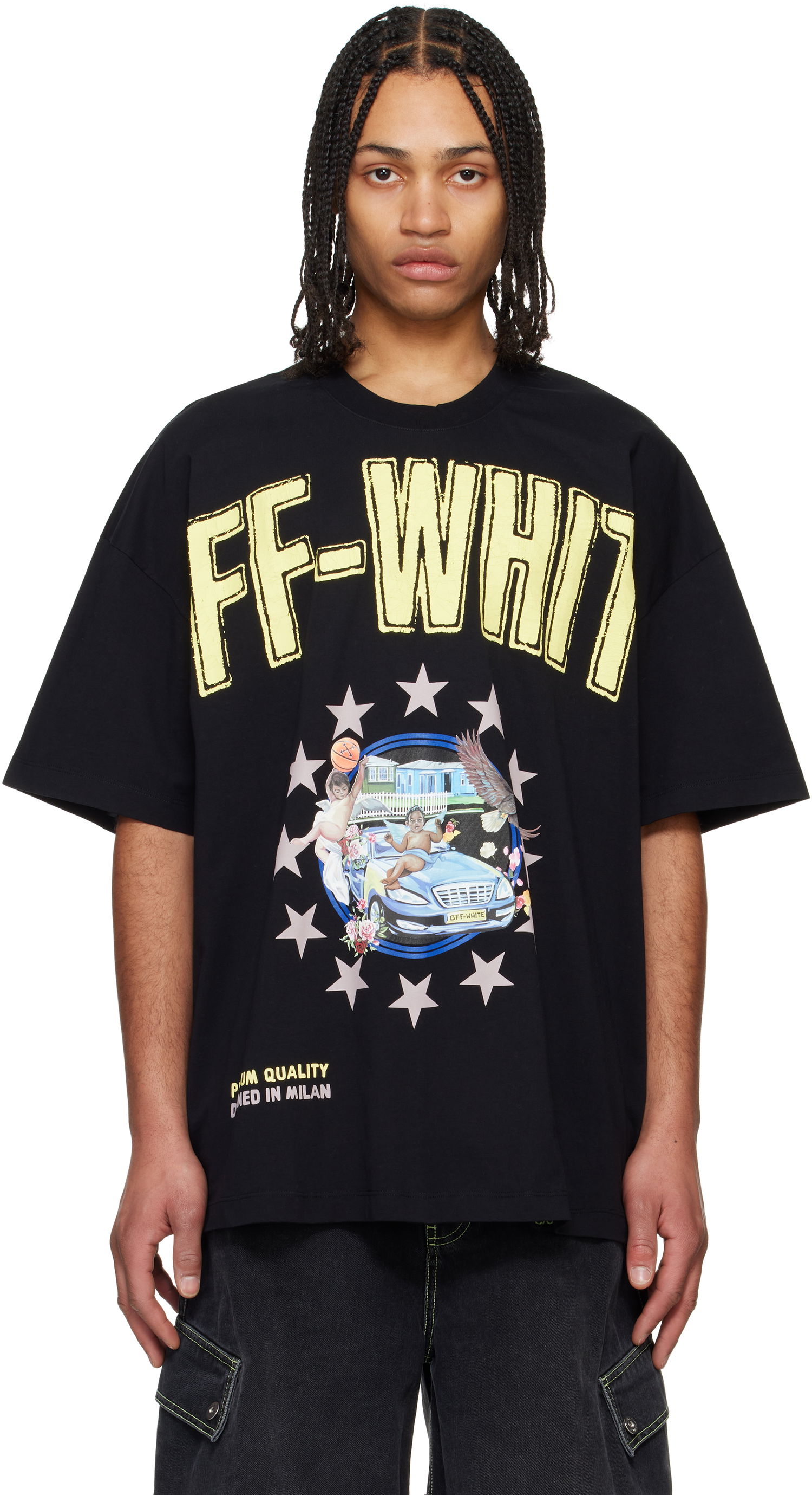 Tričko Off-White Off-White Fresco Star Graphic T-Shirt Čierna | OMAA161S25JER0011019, 0