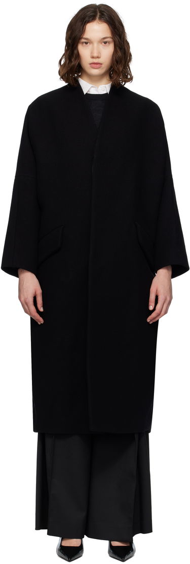 Kabáty Maison Margiela MM6 Maison Margiela Wool Felt Overcoat Čierna | S52AA0192 M35469, 0