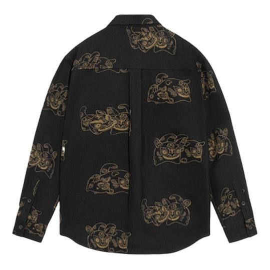 Košeľa Li-Ning Gold Series Totem Full Print Loose Jacket Čierna | ASHS007-2, 0