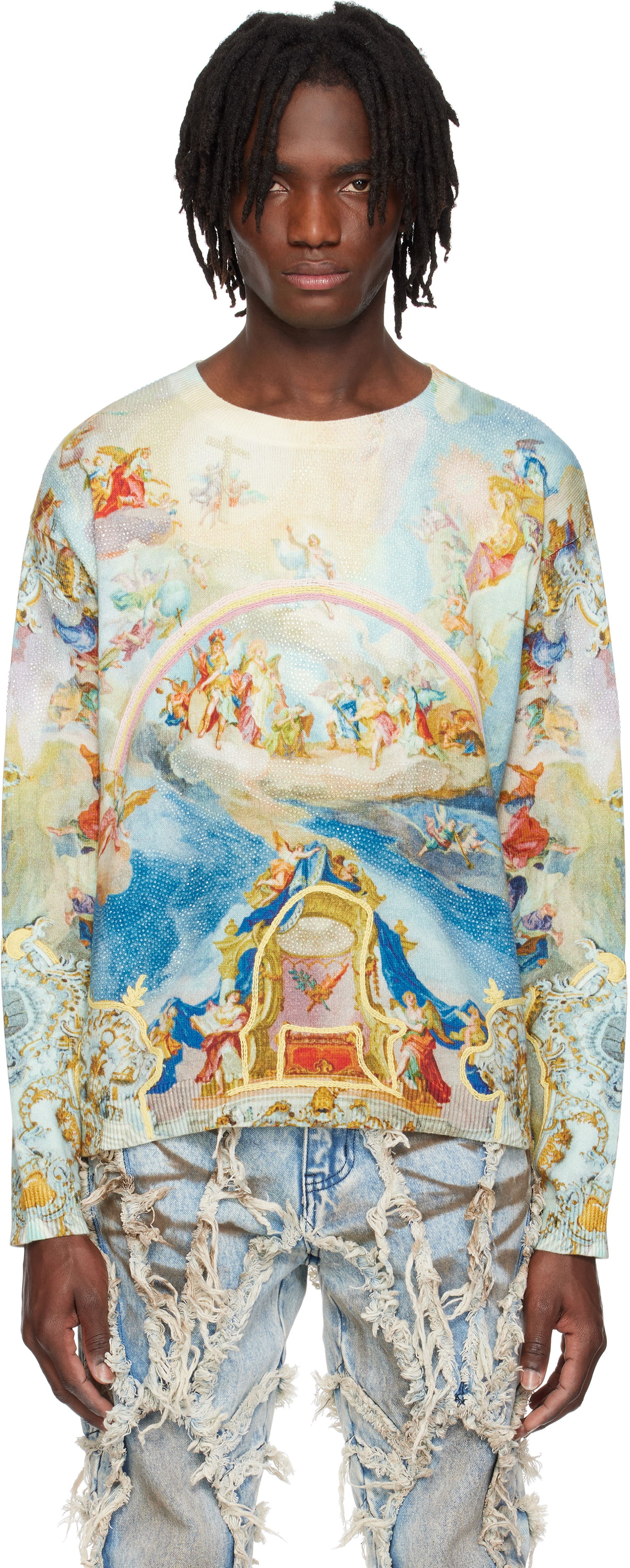 Sveter Who Decides War Who Decides War Archaic Graphic Print Sweater Rôznofarebný | 1110050030SS25, 0