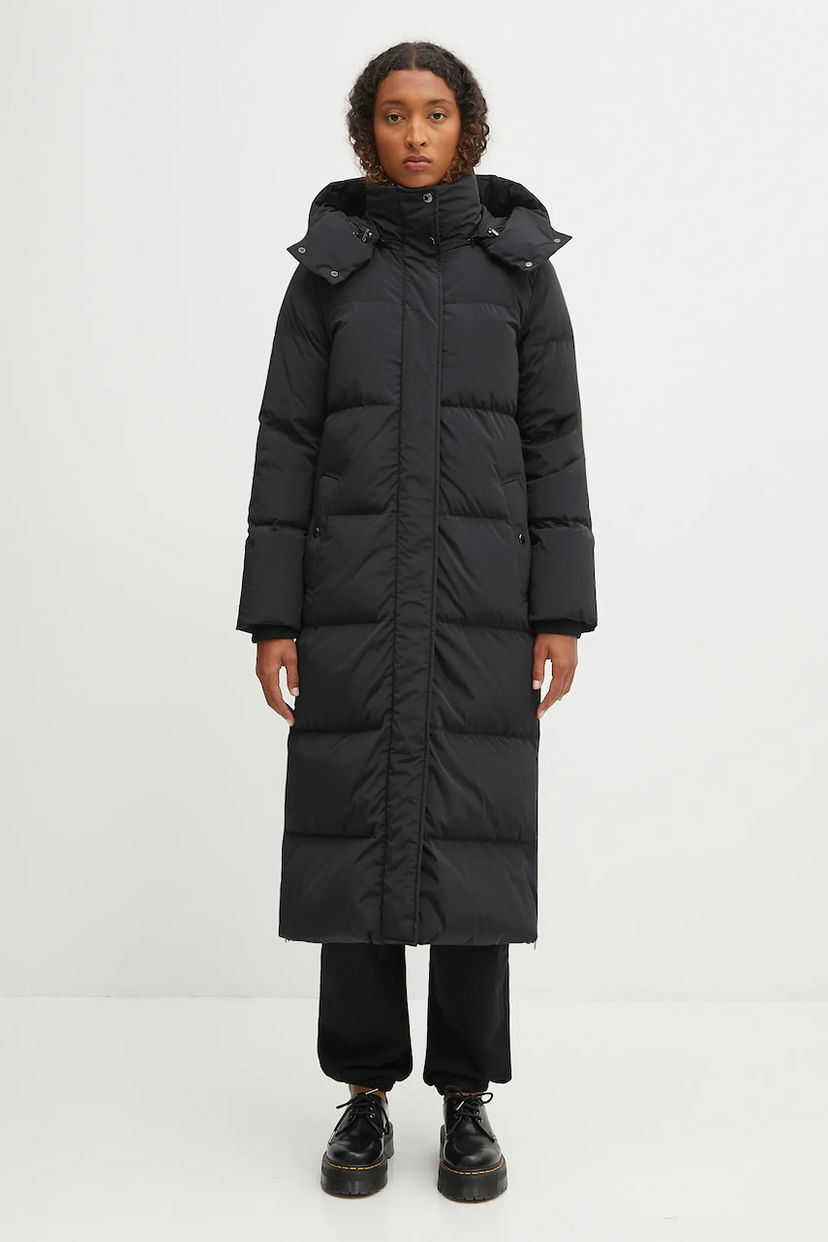 Prešívaná bunda WOOLRICH Woolrich Kelly Long Puffer Coat Čierna | CFWWOU2108FRUT1148