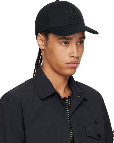 Šiltovka Stone Island Stone Island Cotton Reps Cap Čierna | K1S159100996S0065, 1