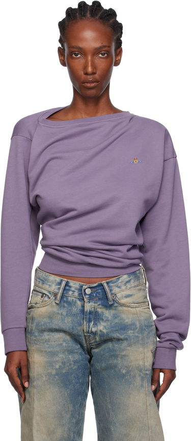 Mikina Vivienne Westwood Vivienne Westwood Hebo Draped Sweatshirt Fialová | 3I010015-J006O-, 0