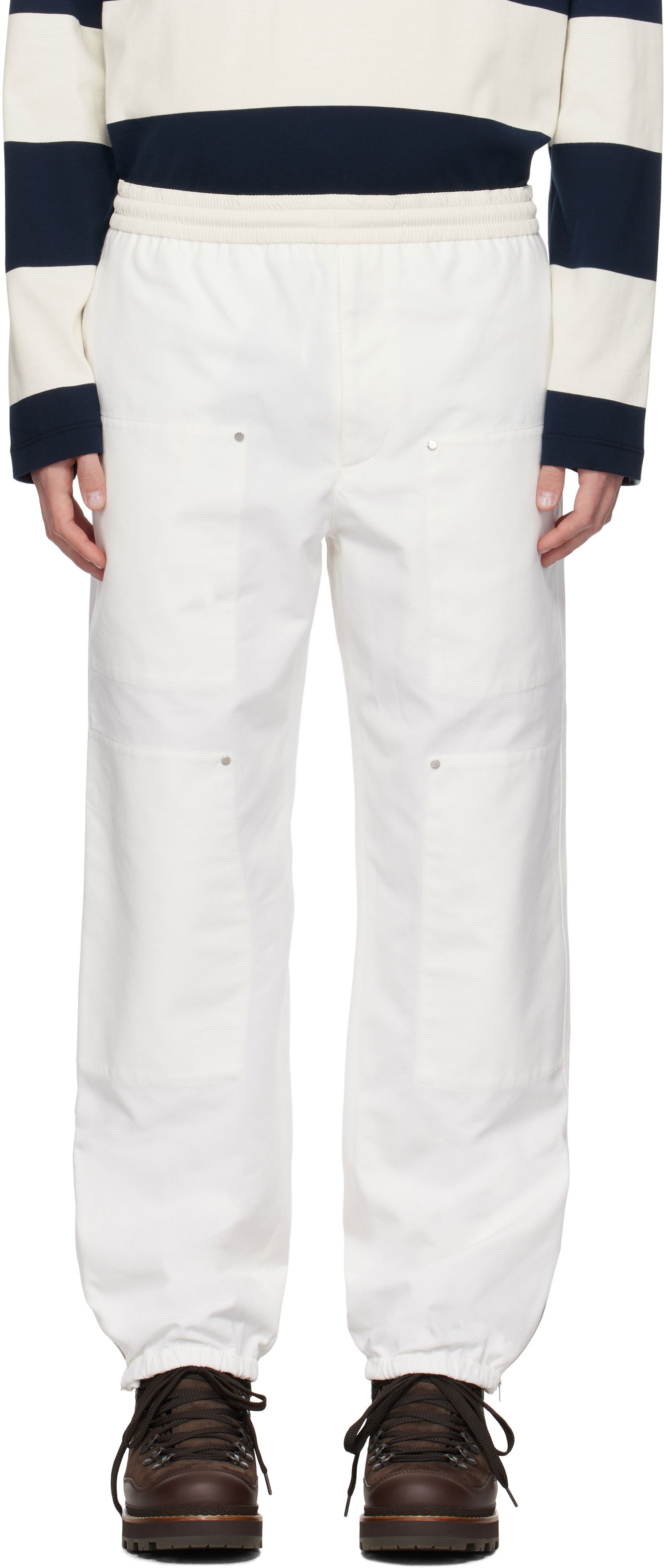 Nohavice a džínsy Moncler Archivio Creativo CP Trousers Biela | J20912A00045597ZZ, 0