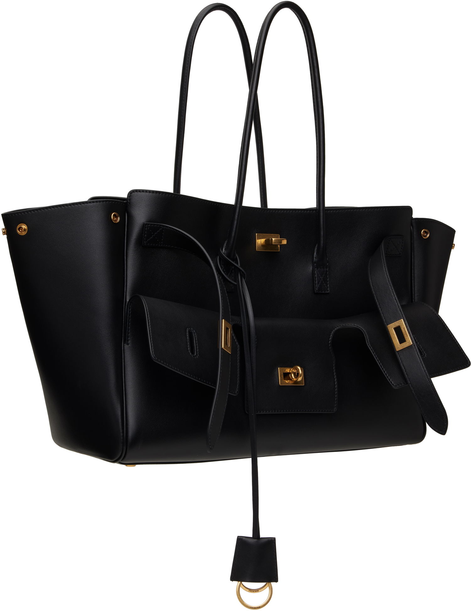 Tote bag Balenciaga Bel Air Medium Carryall Leather Tote Bag Čierna | 805481 2ABAV, 1