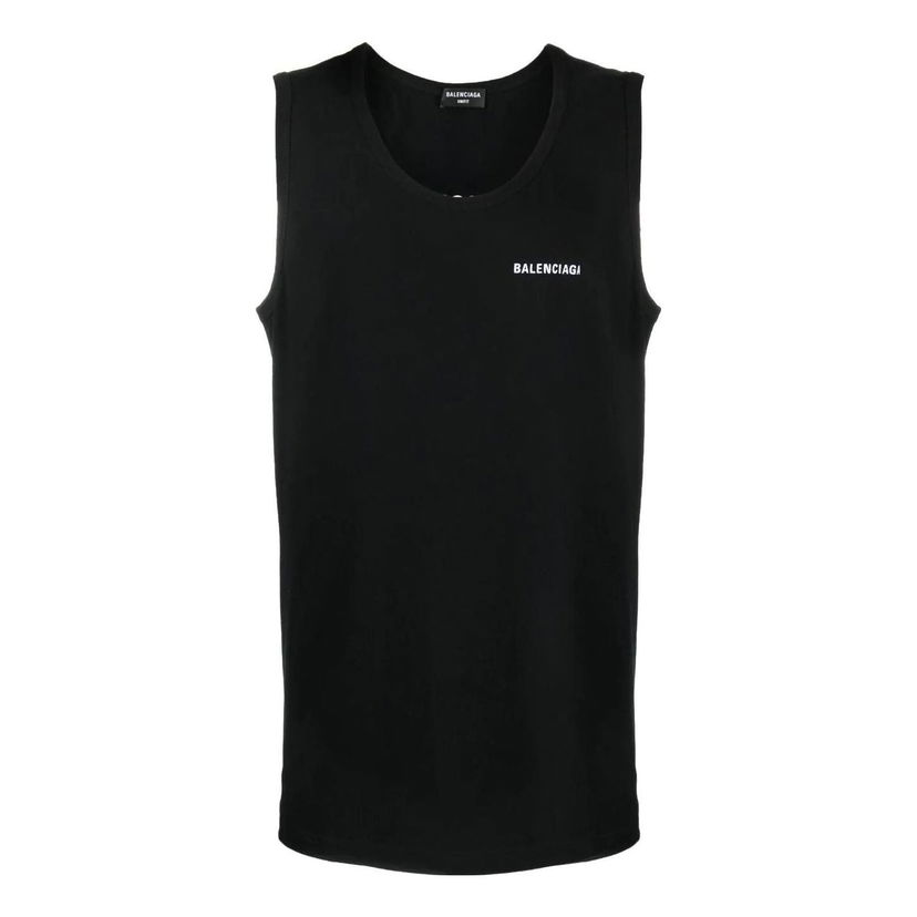Tielko Balenciaga Loose Tank Top Čierna | 697880TMVM31070