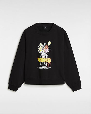Mikina Vans Boquet Loose Crew Sweatshirt Čierna | VN000KH8BLK, 0