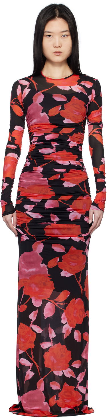 Šaty Blumarine Blumarine Floral Print Mesh Maxi Dress Rôznofarebný | P522A610A, 0