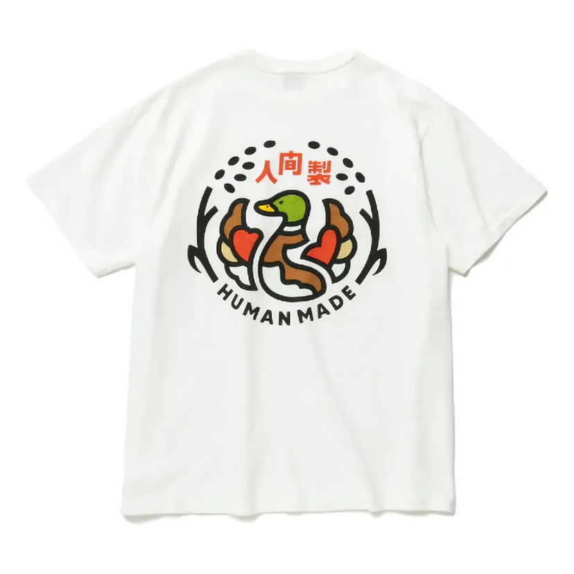 Tričko Human Made Indigo Pocket Graphic T-Shirt Biela | HM23CS035