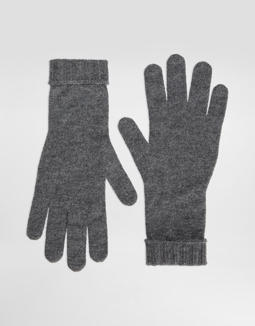 Rukavice Dolce & Gabbana Dolce & Gabbana Cashmere Knit Gloves Šedá | FX05KZJDVC2N5822