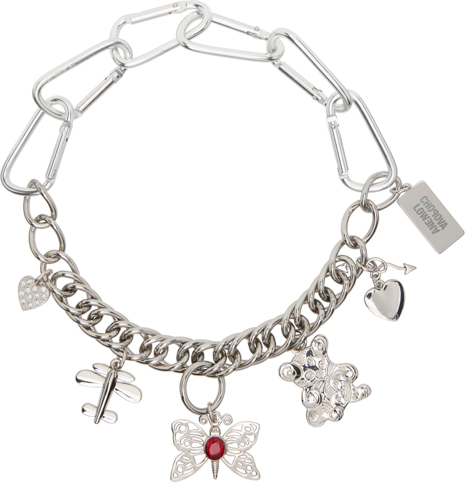 Náhrdelník Chopova Lowena Chopova Lowena Fly Little Bear Carabiner Necklace Metalická | 6547, 0