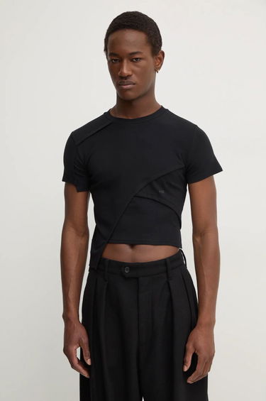 Tričko HELIOT EMIL Asymmetrical Cropped T-Shirt Čierna | HE.W.09.024.C01.BLK01, 9