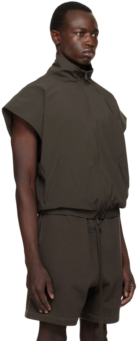 Vesta Fear of God Fear of God ESSENTIALS Zip Vest Hnedá | 202BT225005FW, 1