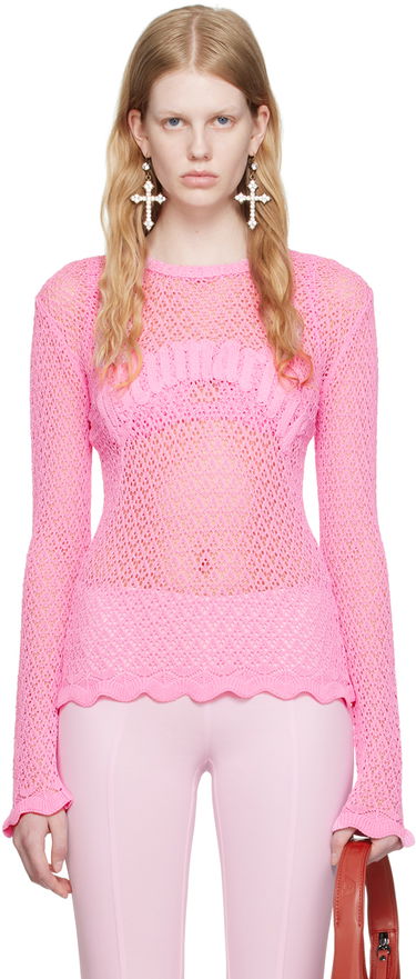 Sveter Blumarine Pink Scalloped Sweater Ružová | P344M026A, 0