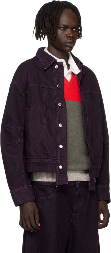 Bunda Eckhaus Latta Eckhaus Latta 'El Jacket Redux' Denim Jacket Fialová | 1224-EL-PF25-A, 1