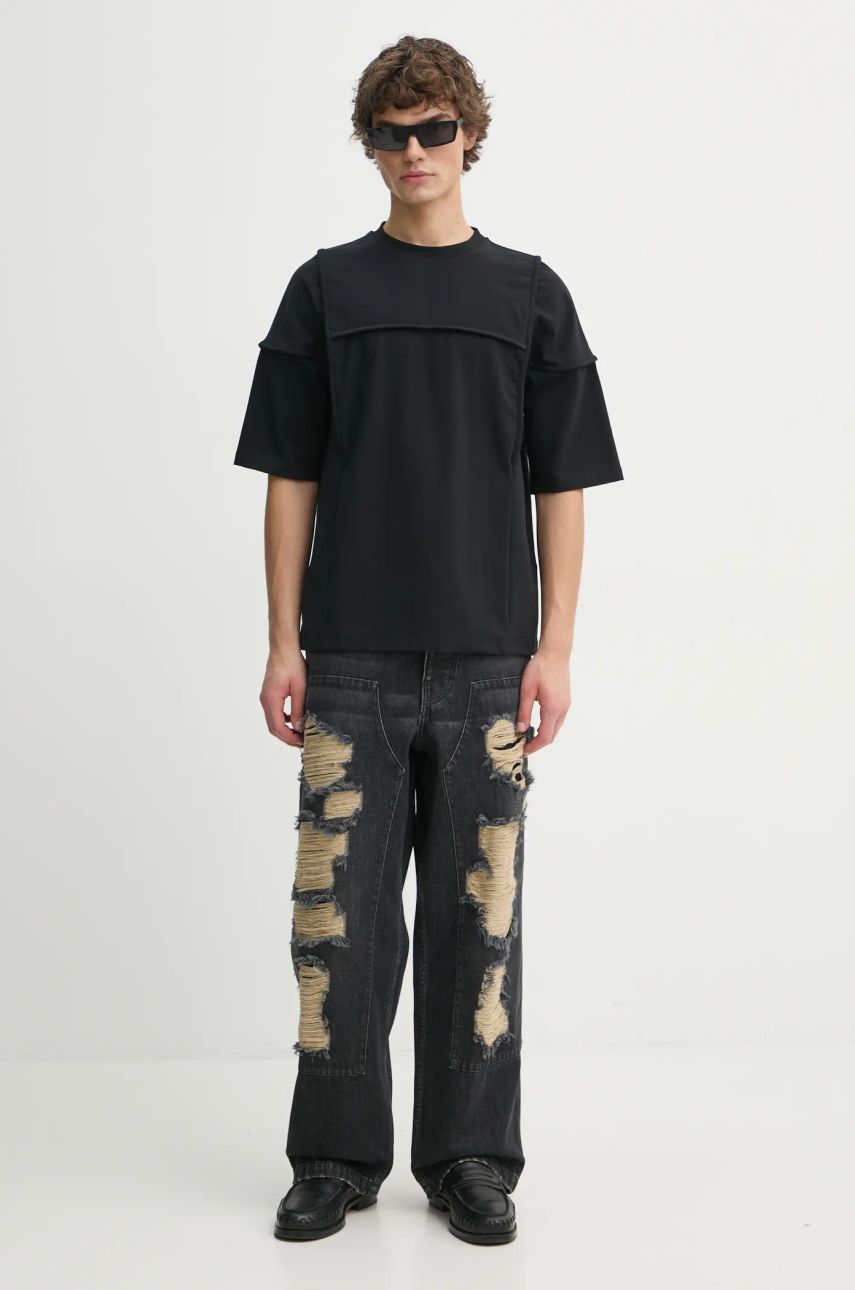 Tričko HELIOT EMIL Black Short Sleeve T-Shirt Čierna | AW24.M.09.123.BLK01, 1