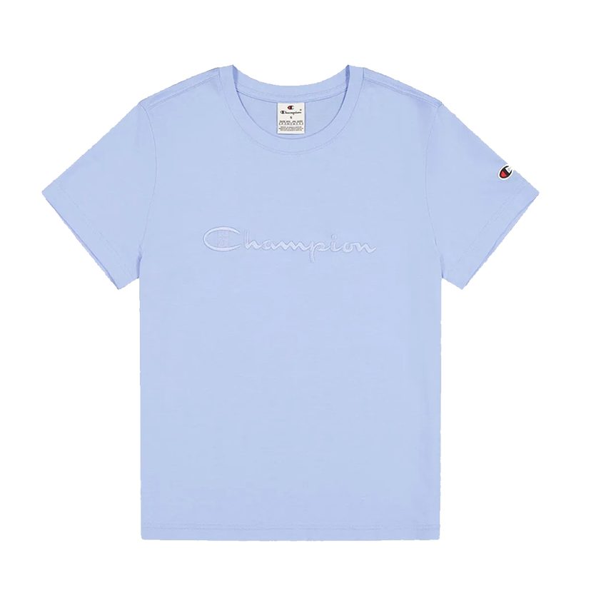 Tričko Champion Embossed Script Logo T-shirt Modrá | 117650-BS186