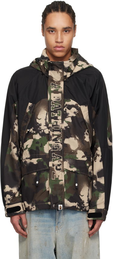 Vetrovka BAPE A Bathing Ape Map Camo Snowboard Jacket Zelené | 001LJL301313M, 0