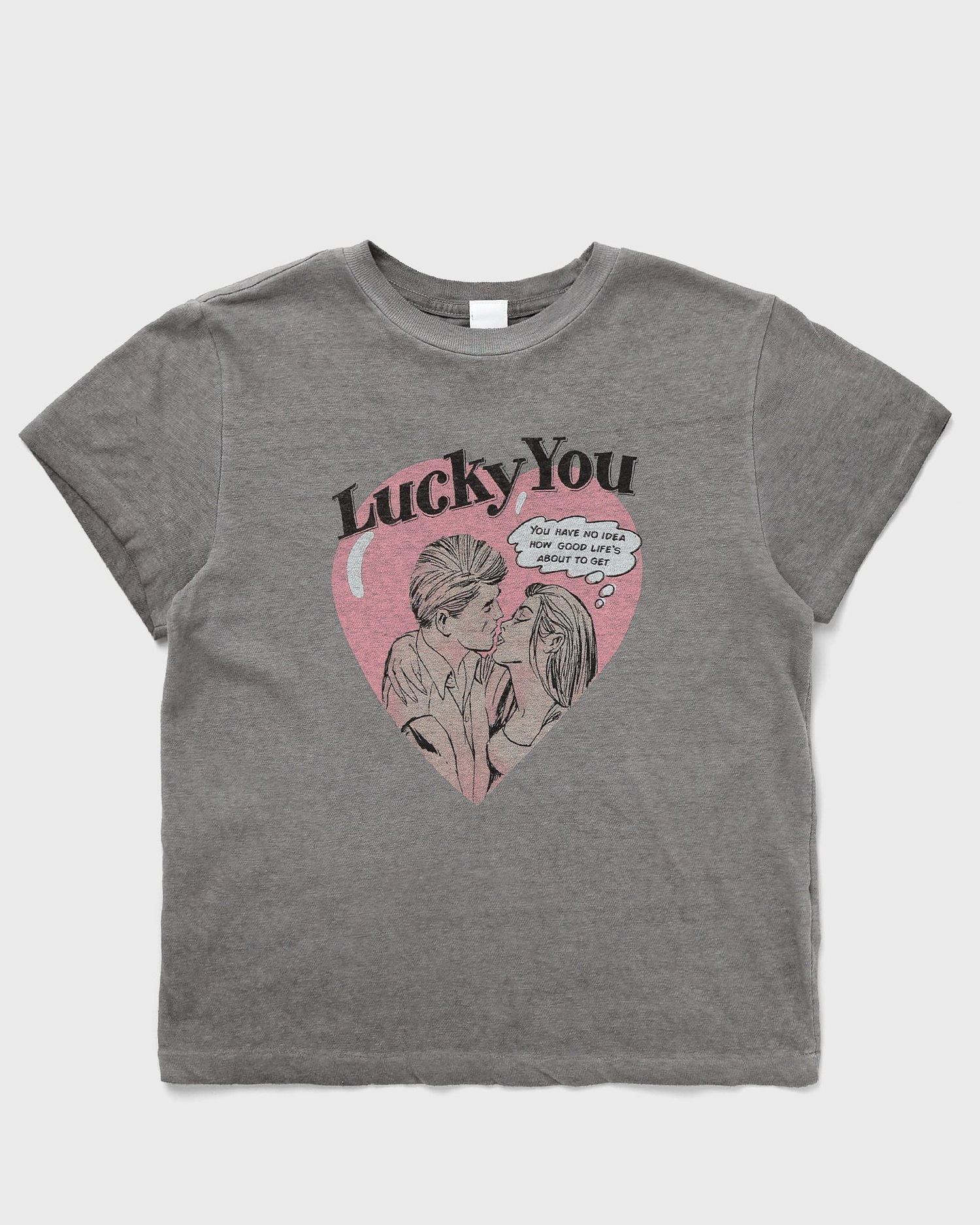 Tričko RE/DONE CLASSIC TEE LUCKY YOU Šedá | 024-02WCGT269, 0