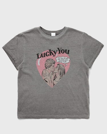 Tričko RE/DONE CLASSIC TEE LUCKY YOU Šedá | 024-02WCGT269, 0