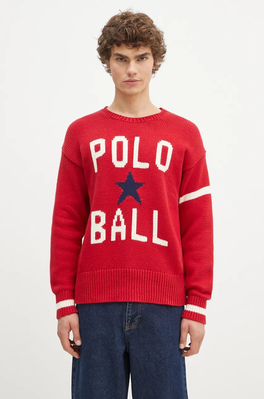 Sveter Polo by Ralph Lauren Crewneck Sweater Červená | 710949298, 0