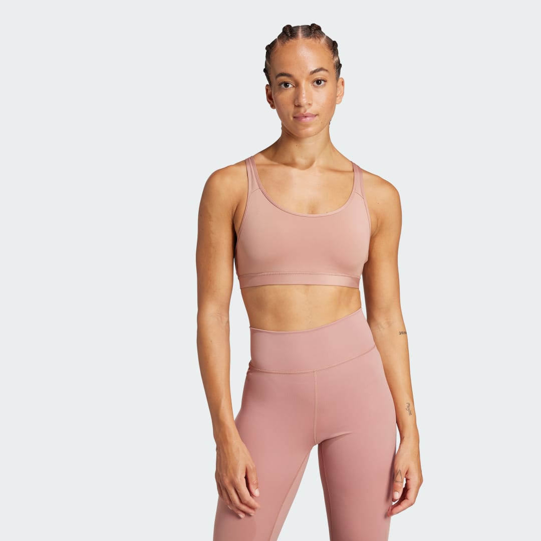 Podprsenka adidas Performance Essentials Medium-Support Training Sports Bra Ružová | JN6876, 0