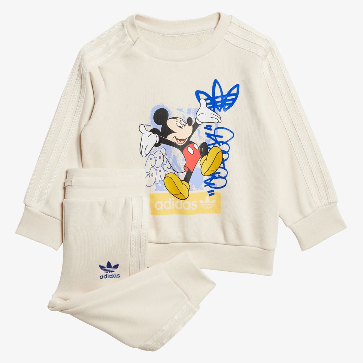 Súprava adidas Originals Disney Mickey Mouse Crew Sweatshirt and Pants Set Béžová | IZ4606, 0