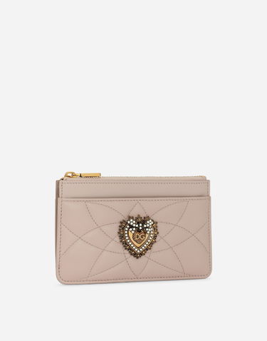 Peňaženka Dolce & Gabbana Devotion Medium Quilted Leather Card Holder Béžová | BI1261AV96780412, 1