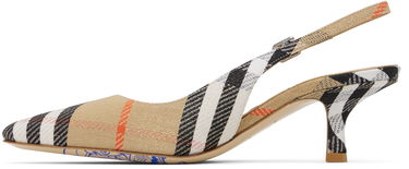 Tenisky a topánky Burberry Burberry Birdie Check Slingback Pumps Béžová | 8106171, 2