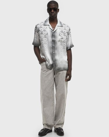 Košeľa Casablanca Casablanca Short Sleeve Cuban Collar Shirt Šedá | U-MPS25-SH-003-02, 1