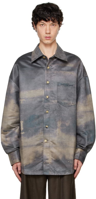 Košeľa Feng Chen Wang Feng Chen Wang Printed Faux-Chamois Shirt Šedá | FUF18SR01, 0