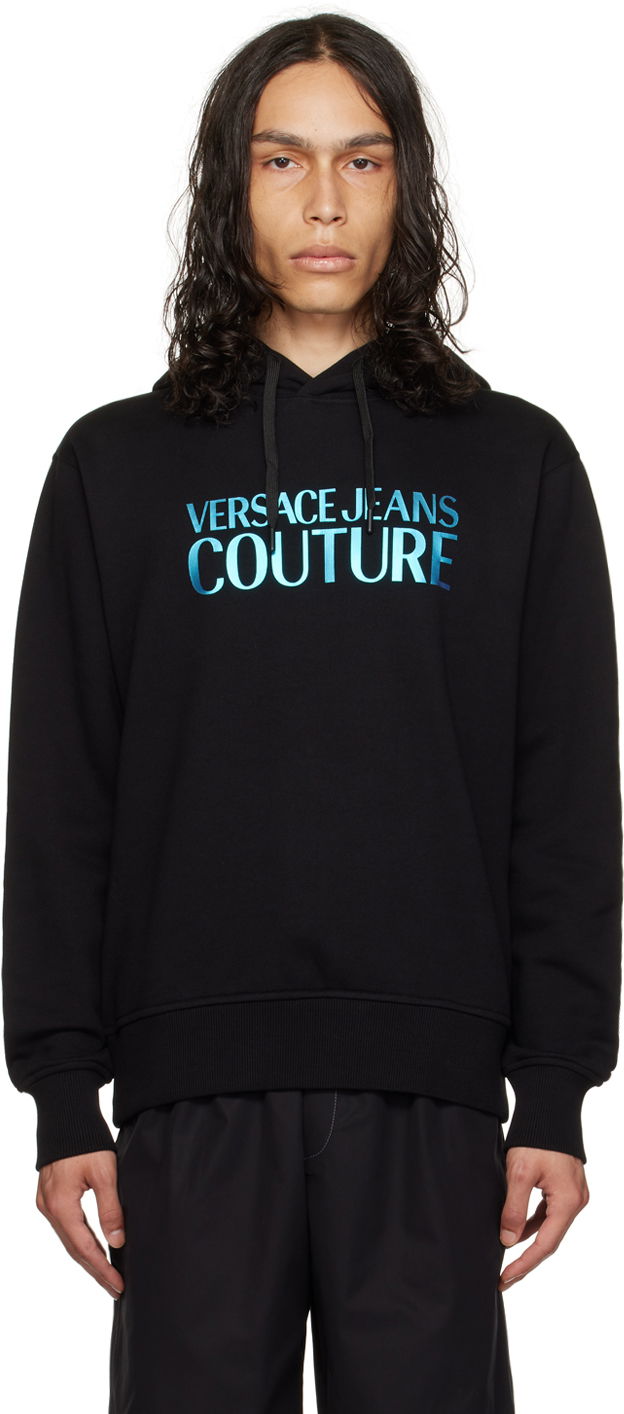 Mikina Versace Jeans Couture Printed Hoodie Čierna | E75GAIG01_ECF00G, 0